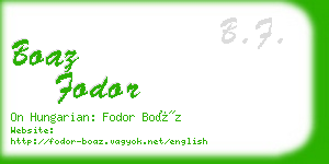 boaz fodor business card